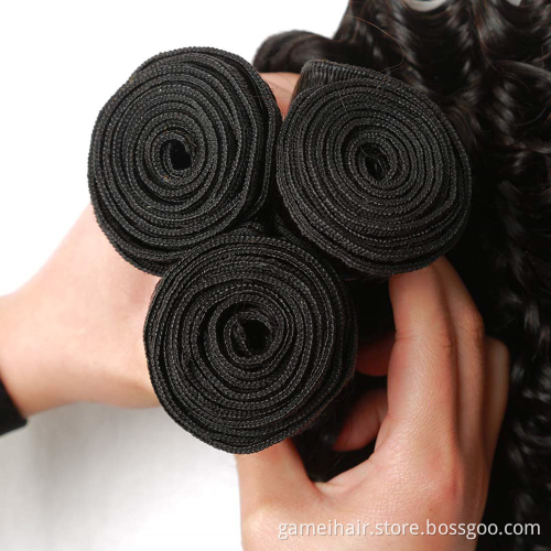 Wholesale Deep Wave 100% Unprocessed Brazilian Virgin Hair Bundles Deep Curly Human Hair Extensions